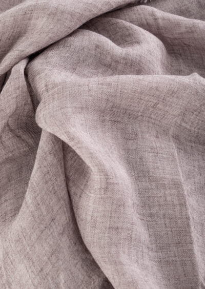 Schal "Penelope" aus Modal und Kaschmir - Hellgrau/Lila – Bild 2