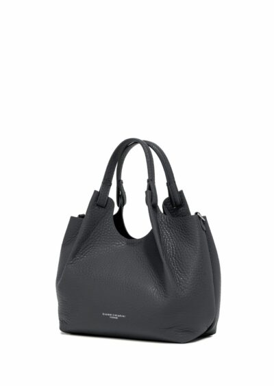 Kleine Leder-Tasche "Dua" - Anthrazit – Bild 2