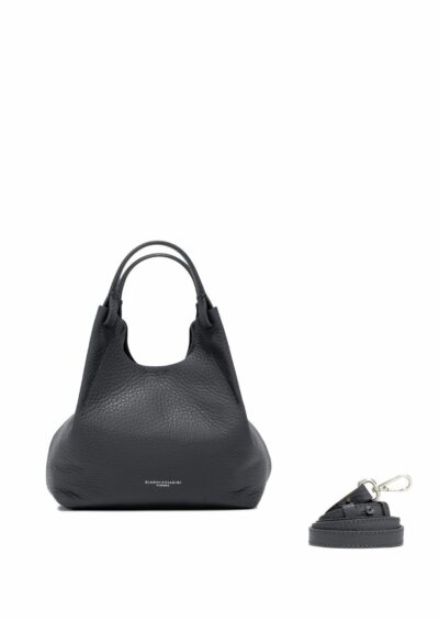 Kleine Leder-Tasche "Dua" - Anthrazit – Bild 4