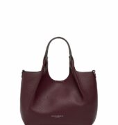 Kleine Leder-Tasche "Dua" - Berry