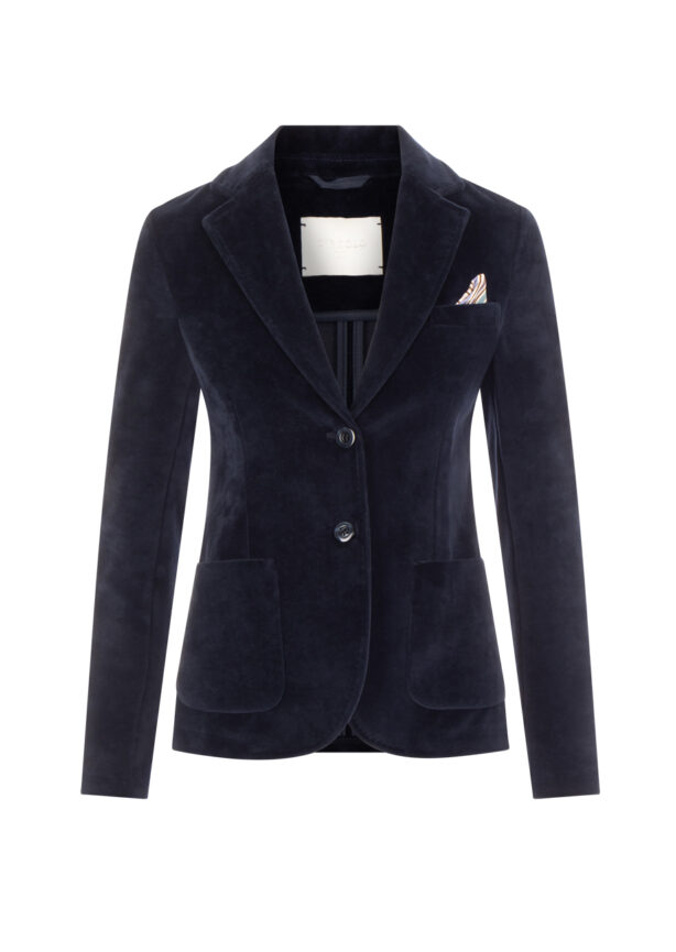 -circolo-blazer-samt-dunkelblau