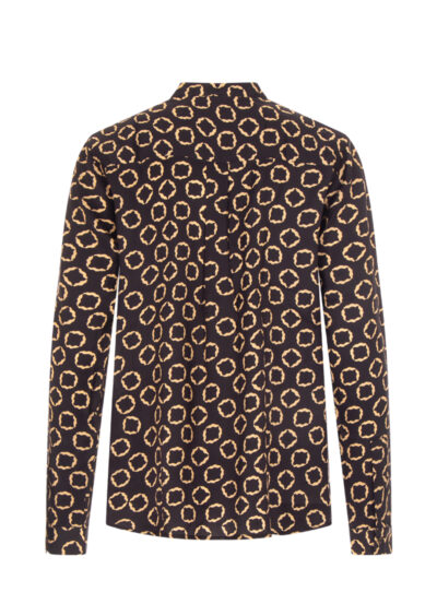 Tunikabluse aus Viskose - Schwarz/Beige – Bild 2