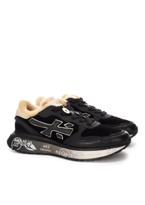 premiata-sneakers-schaffell-schwarz