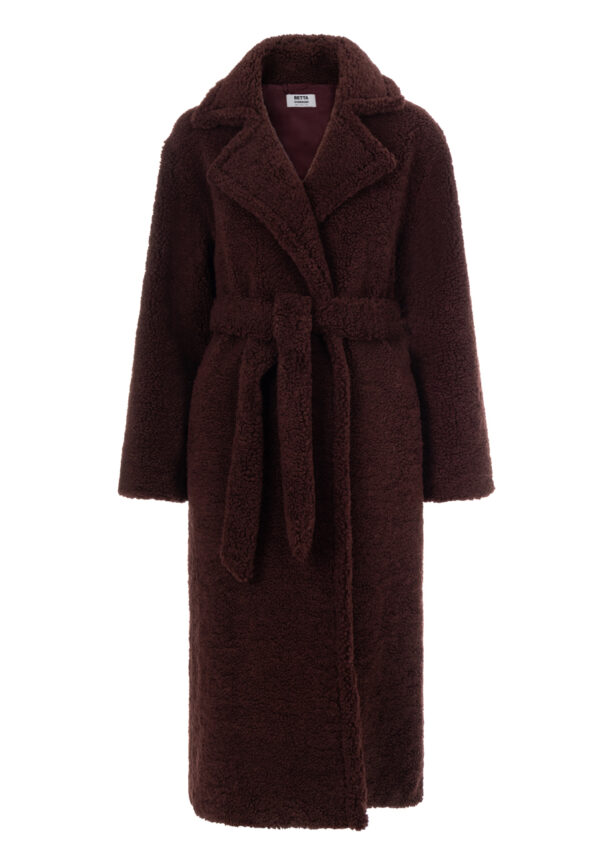 betta-corradi-mantel-plüsch-fake-fur-weinrot