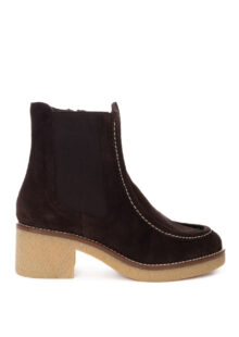 Stiefeletten aus Veloursleder - Braun – Bild 2