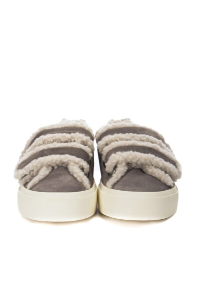 Lammfell-Sneakers "Shearling Low Velcro" - Grau – Bild 5
