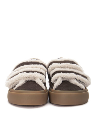 Lammfell-Sneakers "Shearling Low Velcro" - Braun – Bild 5