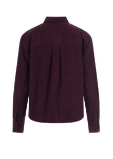 Hemd aus Feincord - Aubergine – Bild 2