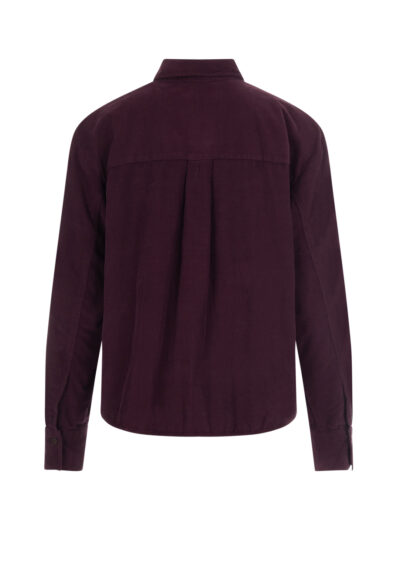 Hemd aus Feincord - Aubergine – Bild 2