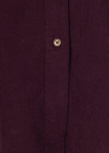 Hemd aus Feincord - Aubergine – Bild 3