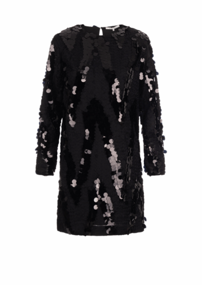Kleid "Glimmer" mit Pailletten - Schwarz – Bild 2