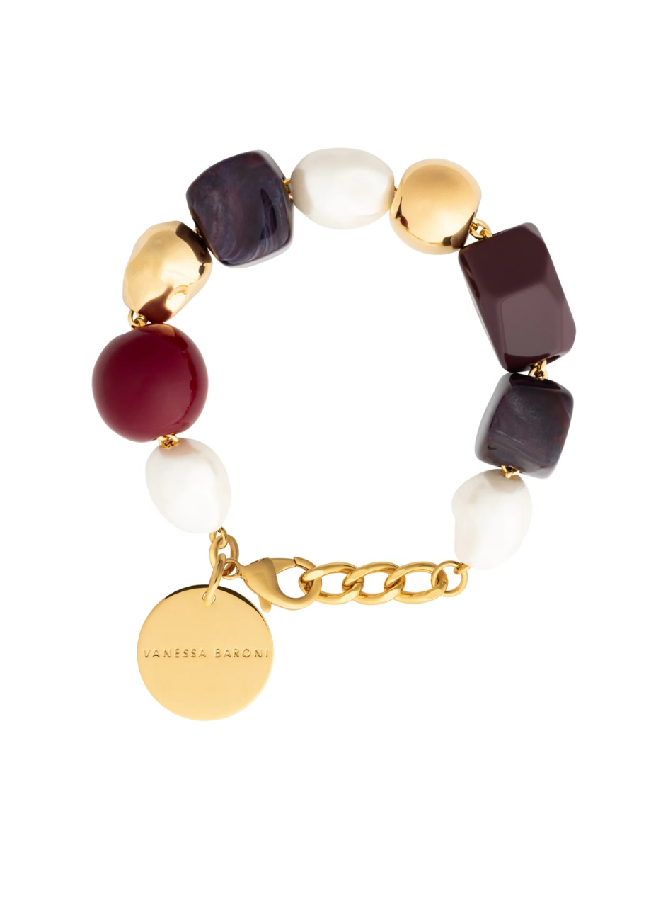 39091_BOR Armband "Ibiza" - Bordeaux – Bild 1
