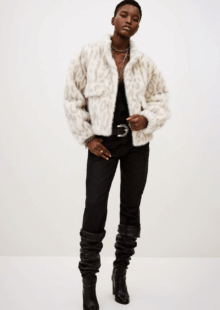 Fake-Fur Jacke "Saros" - Leo – Bild 2