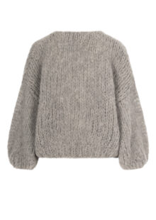 Strickjacke aus Wolle  – Grau – Bild 2