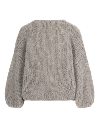 Strickjacke aus Wolle  – Grau – Bild 2