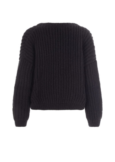 Strickjacke aus Wolle  – Schwarz – Bild 2