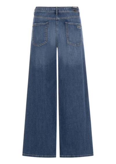 Wide-Leg Jeans „Palazzo Cropped“ – Blau – Bild 2