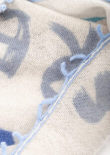 Kaschmirschal - Greige/Blau – Bild 2