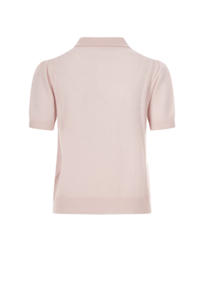 Kaschmir-Pullover mit kurzen Ärmeln – Rosa – Bild 2