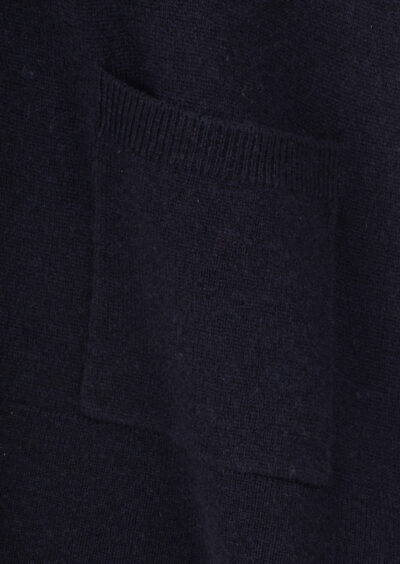 Strickjacke aus Schurwolle und Kaschmir – Dunkelblau – Bild 3