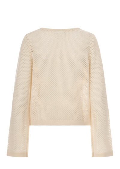 Pullover aus Schurwolle und Kaschmir – Hellbeige – Bild 2