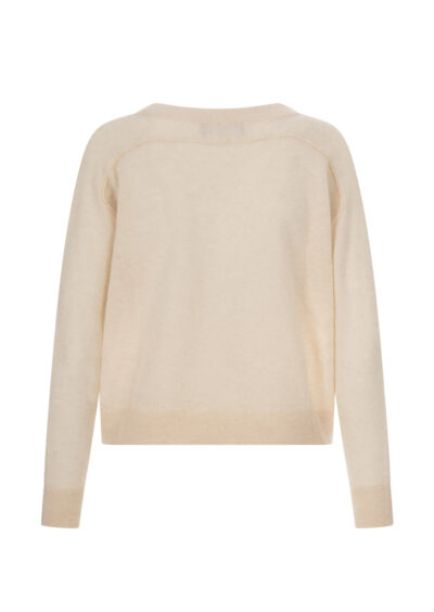 Strickjacke aus Kaschmir – Hellbeige – Bild 2