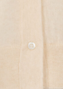 Strickjacke aus Kaschmir – Hellbeige – Bild 3