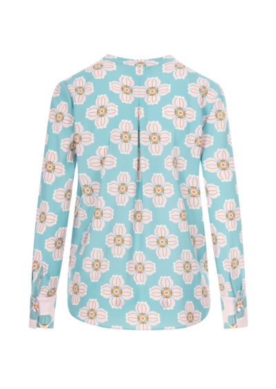 Seiden-Tunikabluse – Multi/Türkis – Bild 2