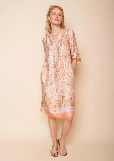 Kleid aus Viskose - Multi/Rosa – Bild 4