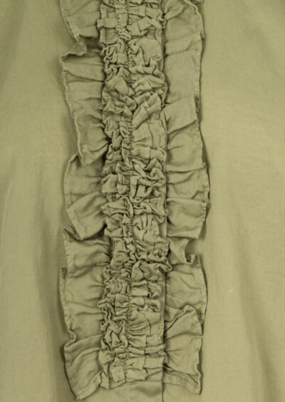 Baumwollbluse „Daisy“ mit Rüschen – Grün – Bild 3