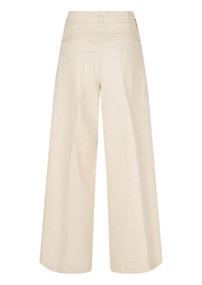 Bundfaltenhose „Addison“ – Ecru/Grau – Bild 2