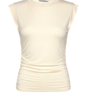 Top mit Raffung - Ecru