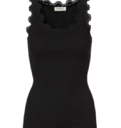 Top mit Spitze - Schwarz