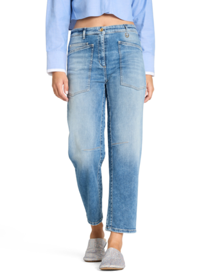 Barrel-Leg-Jeans „Ocean“ – Blau – Bild 3