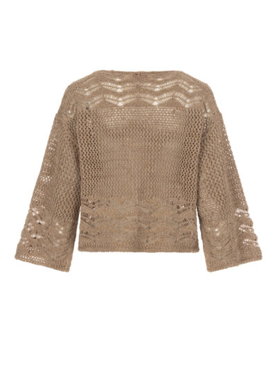 Pullover aus Baumwolle - Natur/Gold – Bild 2