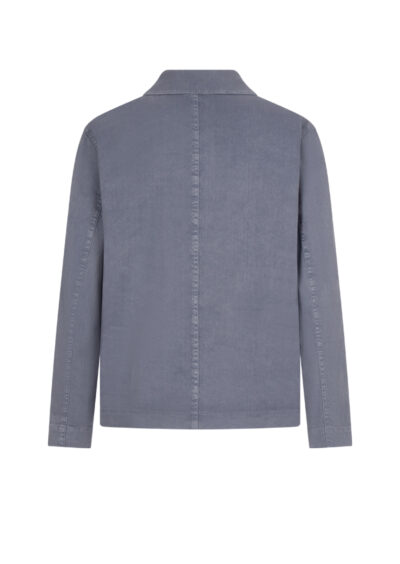 Jacke aus Leinen-Mix – Mittelblau – Bild 2