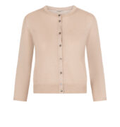 Strickjacke in Viskose - Nude mit Glitzer