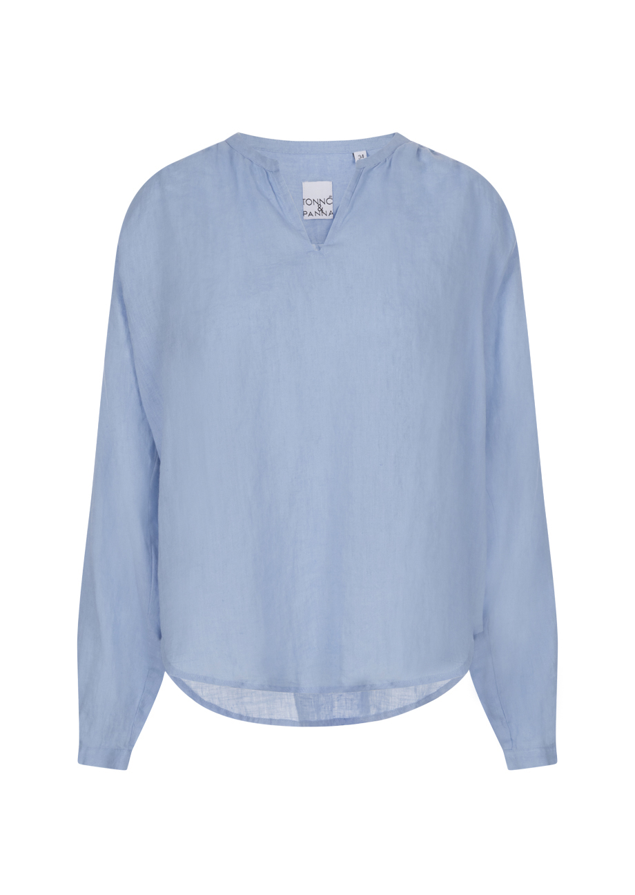 tonno&panna-tunika-bluse-blau