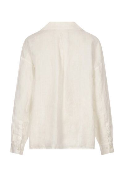 Leinenbluse – Off-White – Bild 2