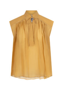 Bluse aus Baumwolle und Seide - Gelb