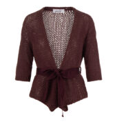 Leichte Strickjacke aus Baumwolle  – Dunkelrot
