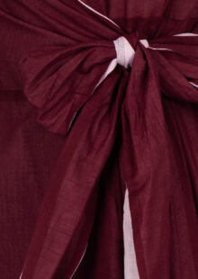 Wickelkleid aus Baumwolle - Rosa/Dunkelrot – Bild 4