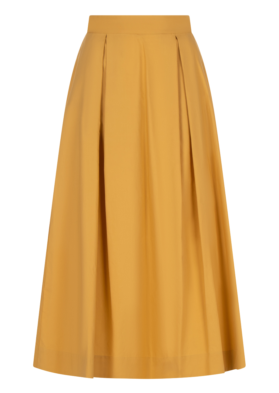 38909_rafia-1 Midirock aus Baumwolle - Sand/Gelb – Bild 1