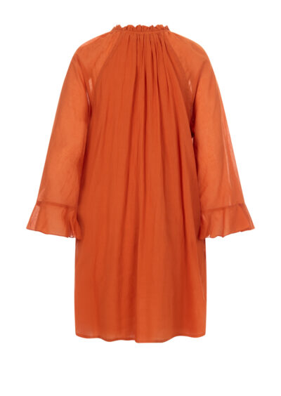 Minikleid "Nivea" aus Baumwolle - Koralle/Orange – Bild 2