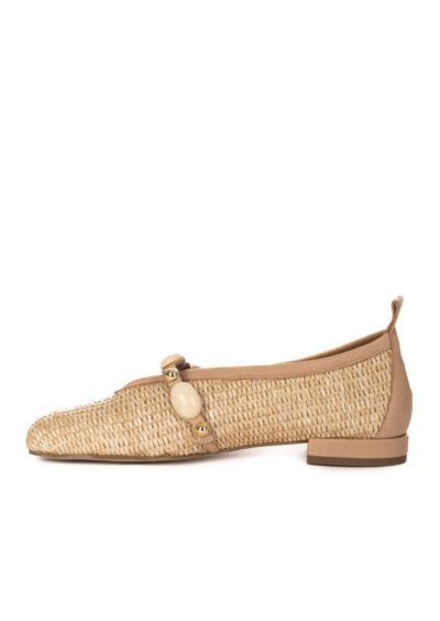 Mary-Janes aus Raffia – Natur – Bild 2