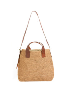 Bast-Tasche "Mety" - Braun