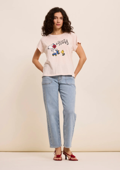 T-Shirt mit Frontmotiv - Rosa – Bild 4