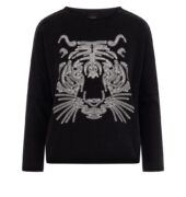 Sweatshirt mit Frontmotiv – Schwarz