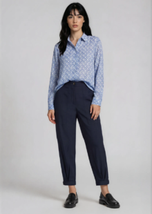 Leichte Hose "Bird" - Navy/Blau – Bild 4