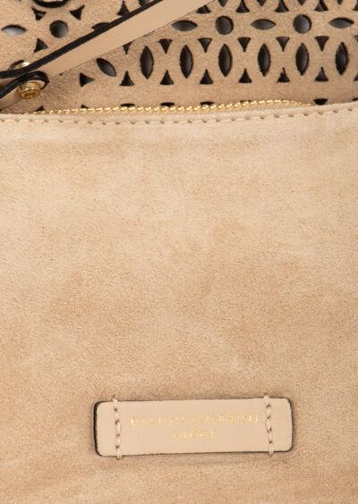 Shopper-Bag "Mashup" aus Leder - Beige – Bild 3